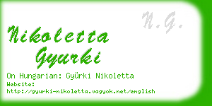 nikoletta gyurki business card