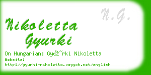 nikoletta gyurki business card